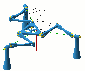 Still from the animation illustrating the transition between the planar and the translation mode.